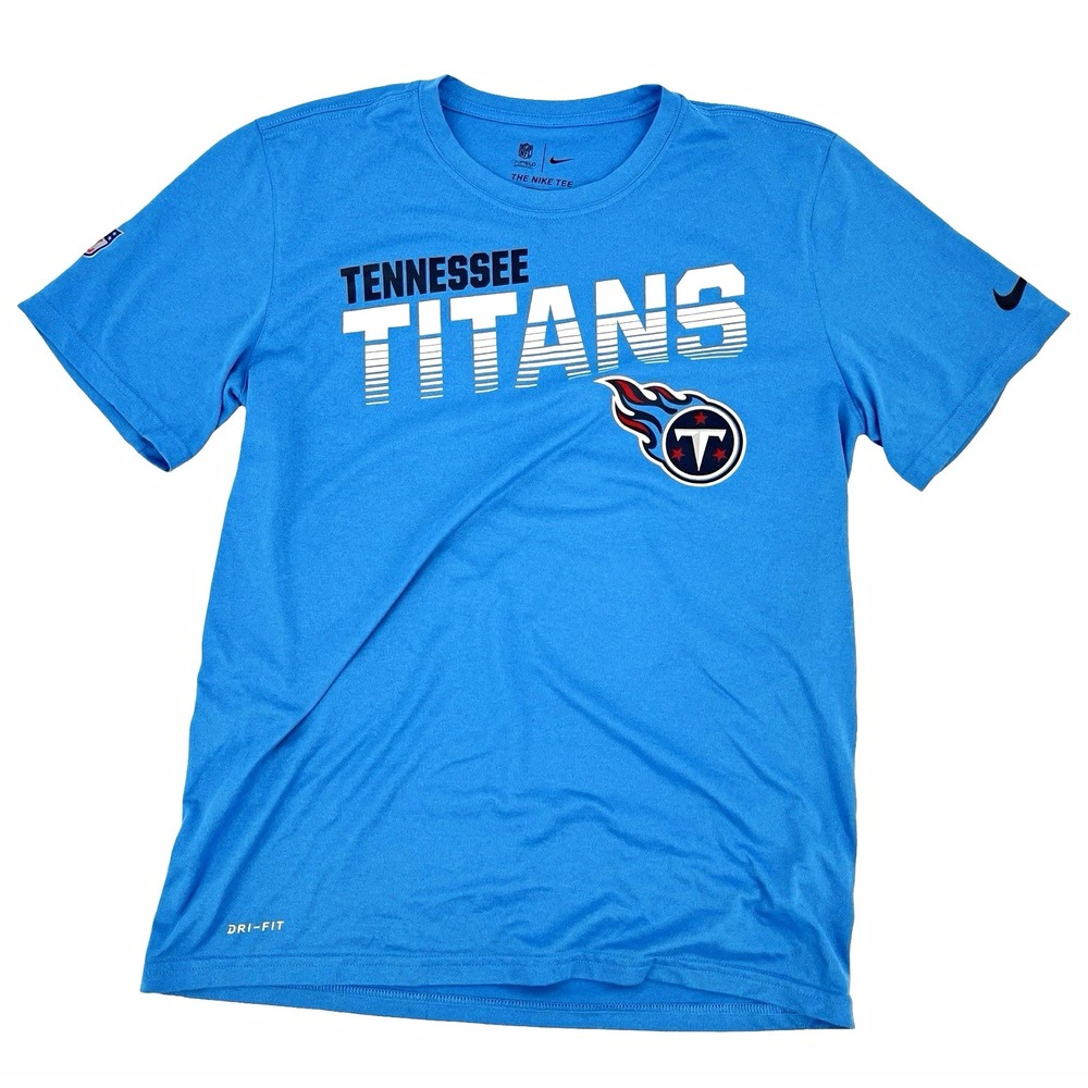 Nike Tennessee Titans Shirt Men's M Blue Dri-FIT NFL Football Graphic Tee